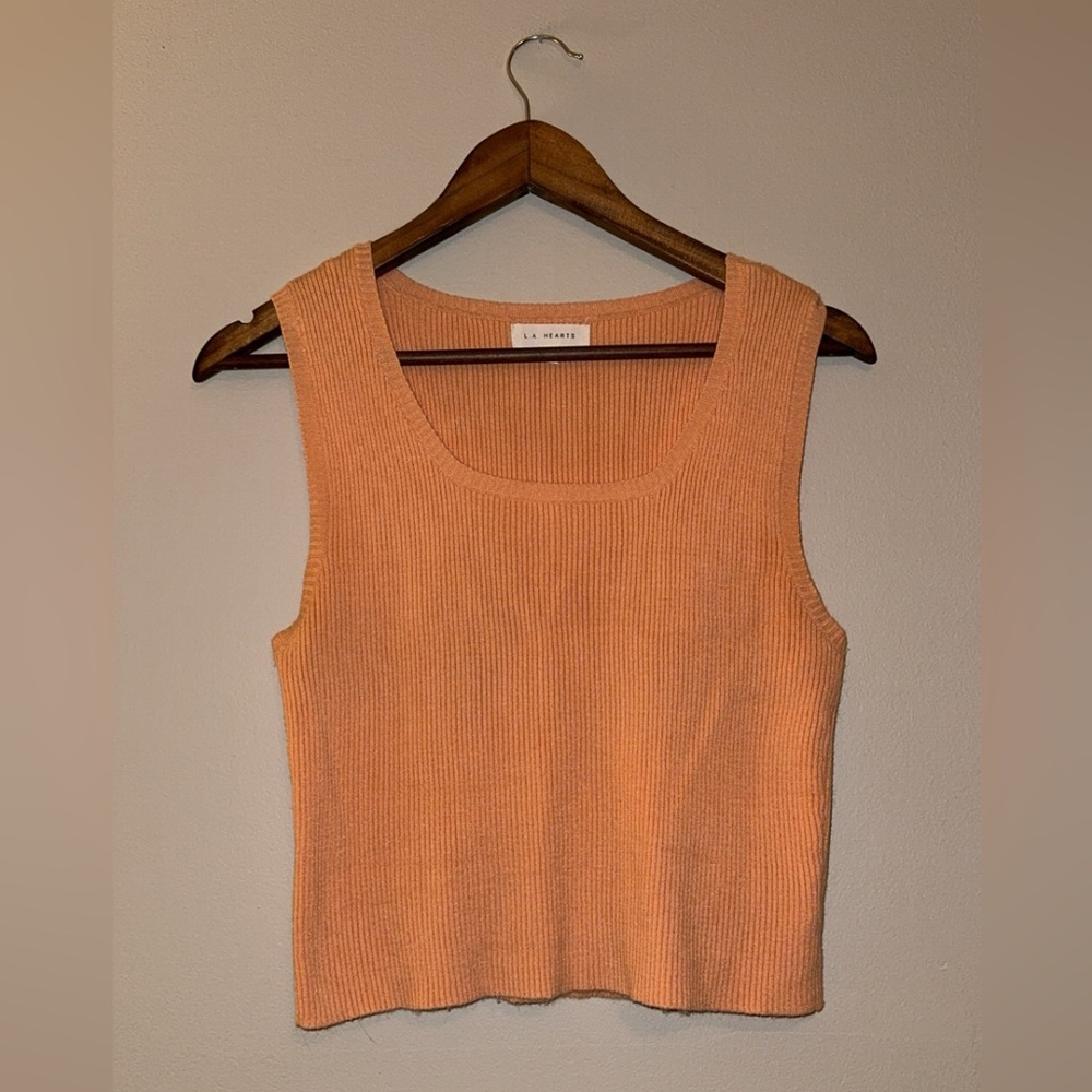 Pac Sun LA Hearts orange sweater tank